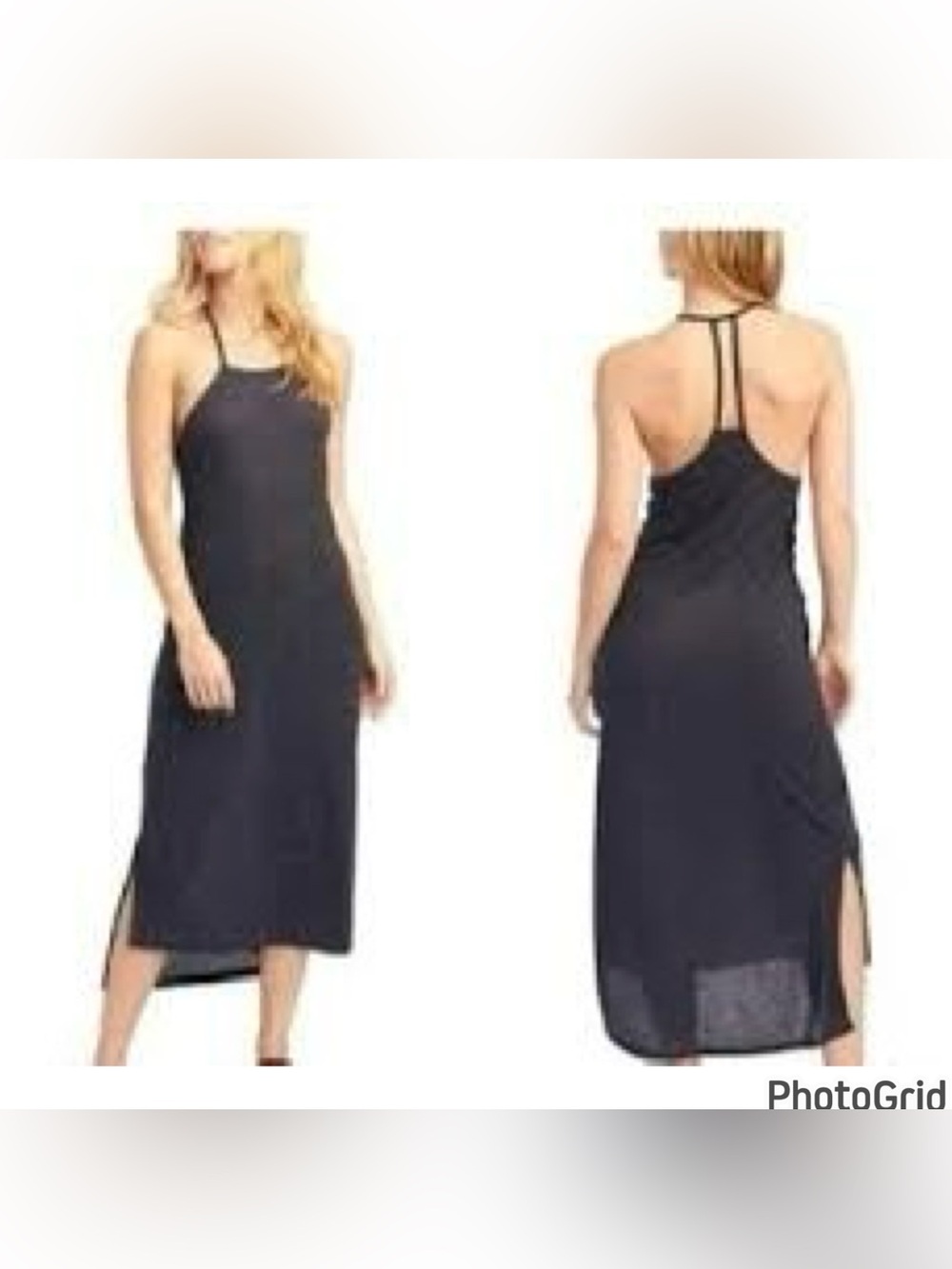Free People Black Ribbed Tank Dress S NWT